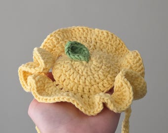 Lemon Hat, Crochet Hat For Cats Or Small Dogs, Cat Hat, Pet Fashion, Cute Cat Costume, Lemon Outfit, Cat Accessories, Pet Halloween Costume