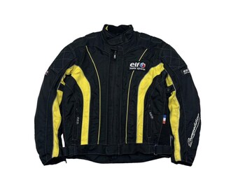 Vintage Motorcycle Jacket  ELF Moto Sport Racing Jacket