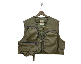 Vintage Fire Fox Camo Lining Tactical Combat Hunting Vest Jacket Size Large