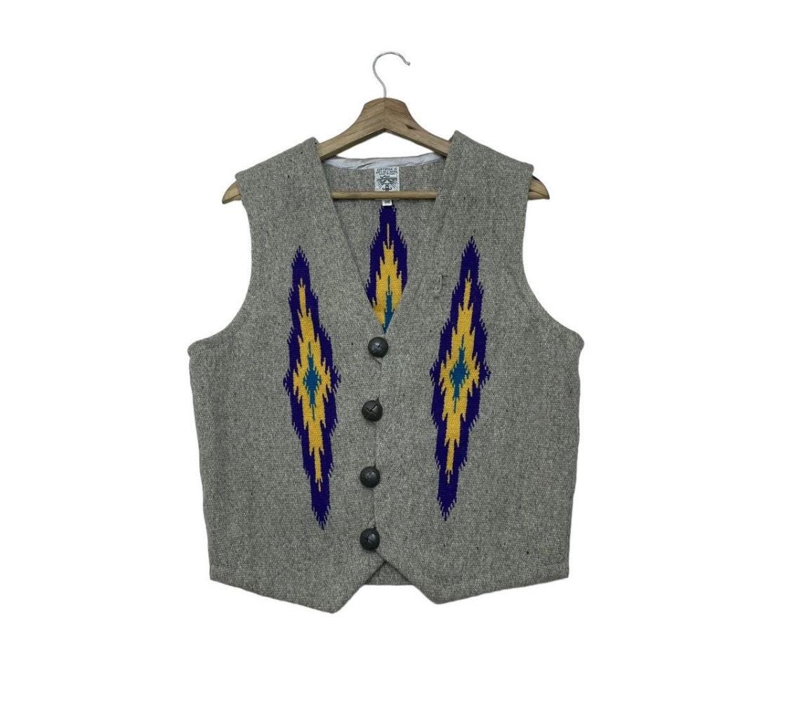 Vintage Ortega Chimayo Blanket Native Vest Jacket - Etsy