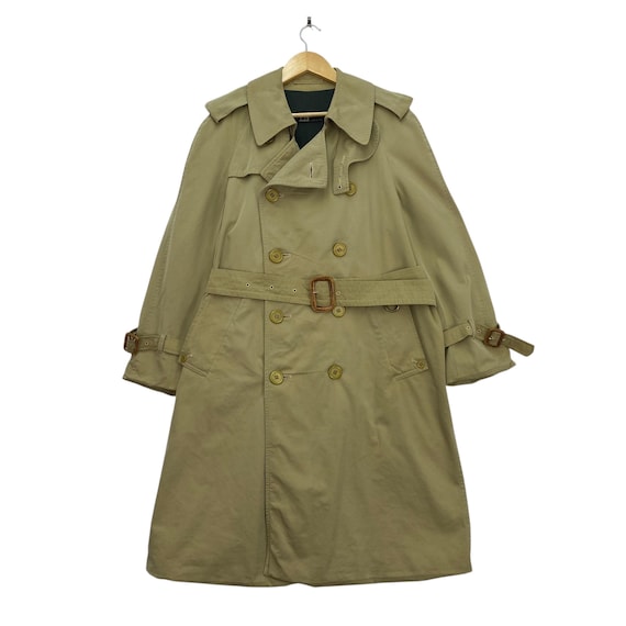 Dunhill, vintage Dunhill London Trench Coat Double Breasted Belted Jacket Made In England