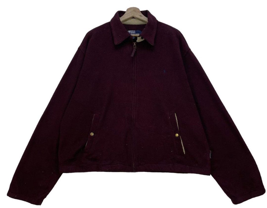 Polo by Ralph Lauren バーガンディ ジャケット L 90s Vintage 90s Polo Ralph Lauren Fleece Polartec Jacket - Etsy