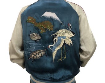 Vintage Takeo Kikuchi Sukajan Souveir Embroidered Reversible Jacket Size Medium