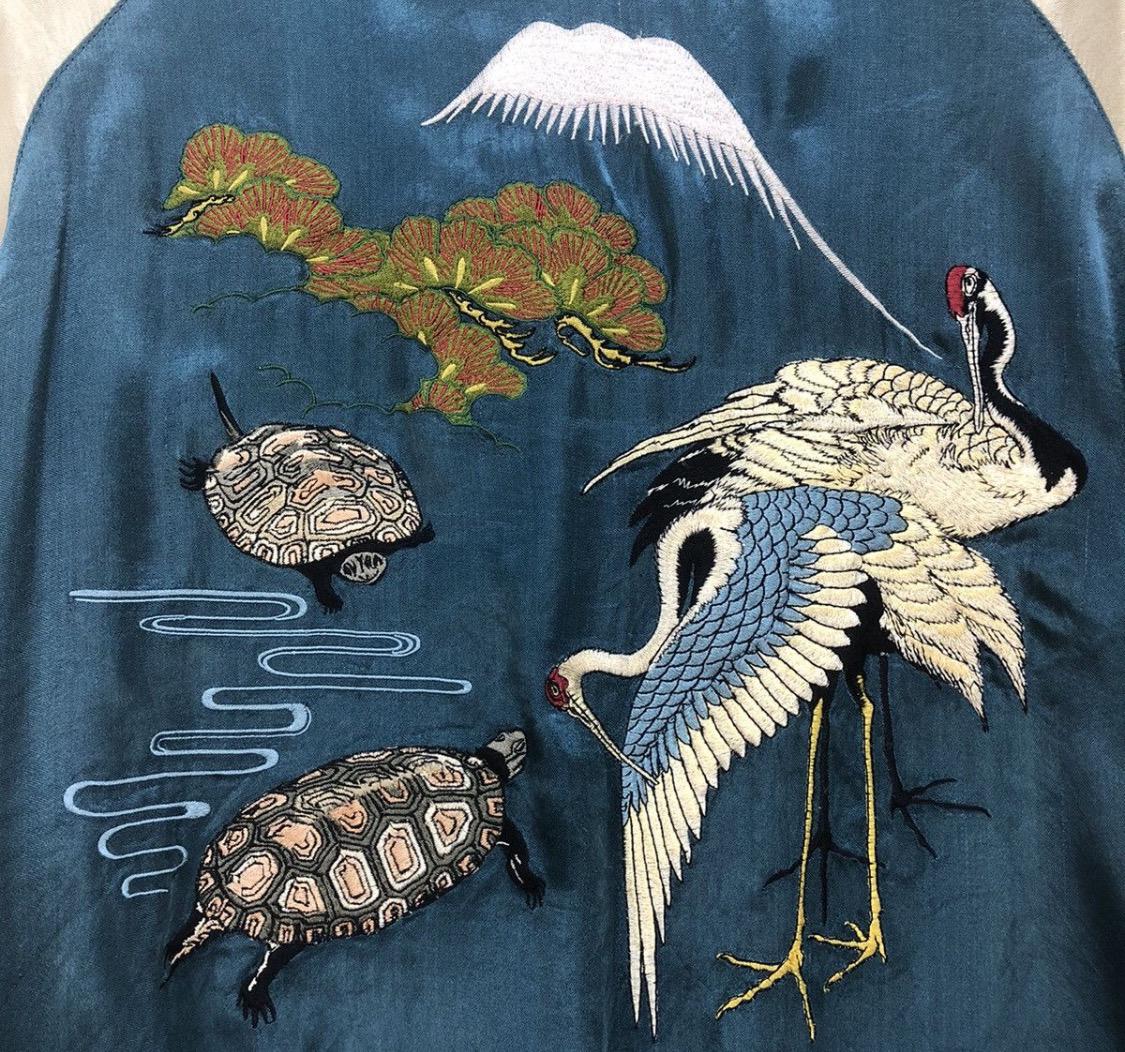 00's japan vintage スカジャン TAKEO KIKUCHI Vintage Takeo Kikuchi Sukajan Souveir Embroidered Reversible