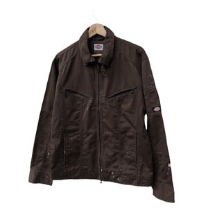 Vintage Japanese Factory Worker Jacket Size XL Brown Company Name