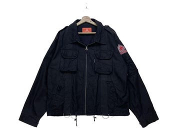 Vintage Avirex Tactical Utility Combat Multi Pocket Jacket