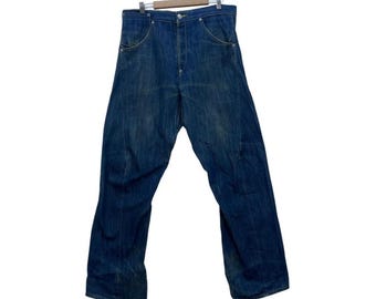 Rare Levi's Engineered Twisted Leg Dark Blue Indigo Denim