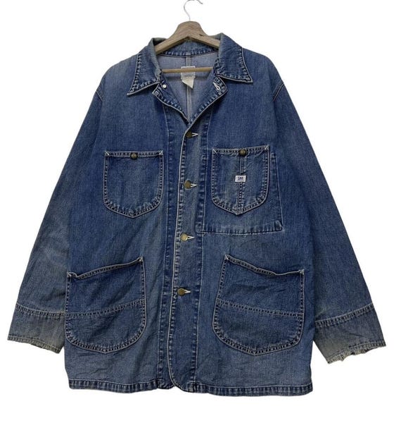 Vintage 90s Lee Union Made Denim Chore Jacket - Etsy