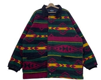 Vintage 90s Extreme Control Hip Hop Aztec Native Oversize Jacket
