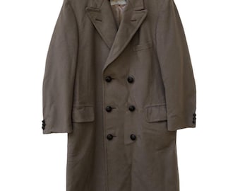 Vintage Aquascutum pure lamswol oversized lange jas dubbele kraag jas