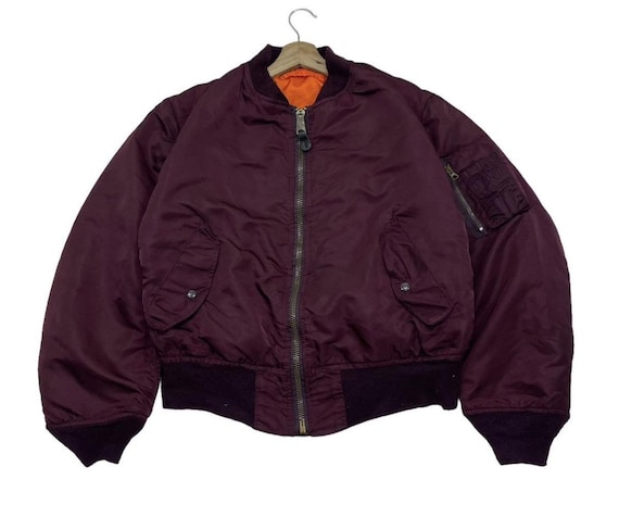 Vintage 90s Alpha Industries Flyers Military Bomber Type Ma 1