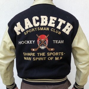 Vintage Mac Beth Sportman Club Varsity Letterman Hockey Team