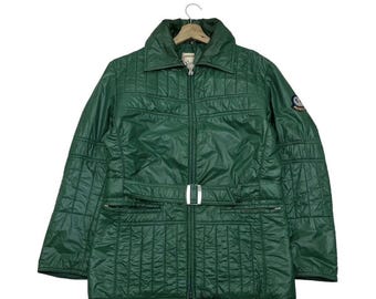 Vintage Moncler X Asics Ski Puffer Jacket | Blue 80s 90s Bomber