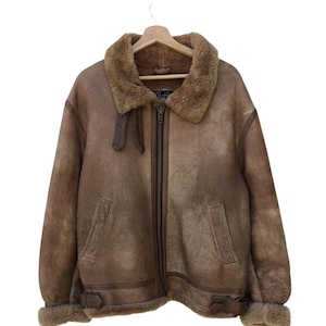 Vintage Aviator Nation Jacket B 3 Army Air Force Sheepskin Shearling Jacket