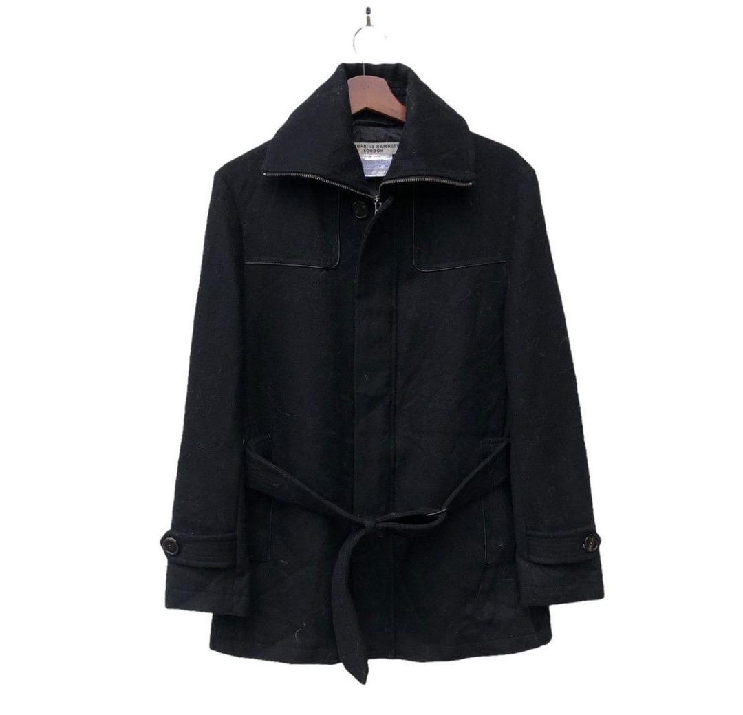 ジャケット・アウター 90s KATHARINE HAMNET LONDON Long Coat Vintage Katharine Hamnet London Coat Jacket - Etsy Australia