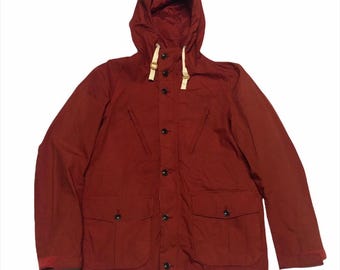 Vintage Beams Hooded Parka light Jacket Multi Pocket