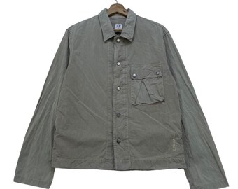 Vintage 90s CP Company Wool Hoodie Jacket Italy Made Black