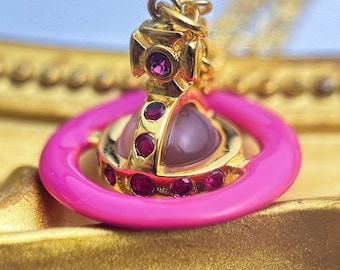 Vivienne Westwood Pink Orb Necklace, Gift for her