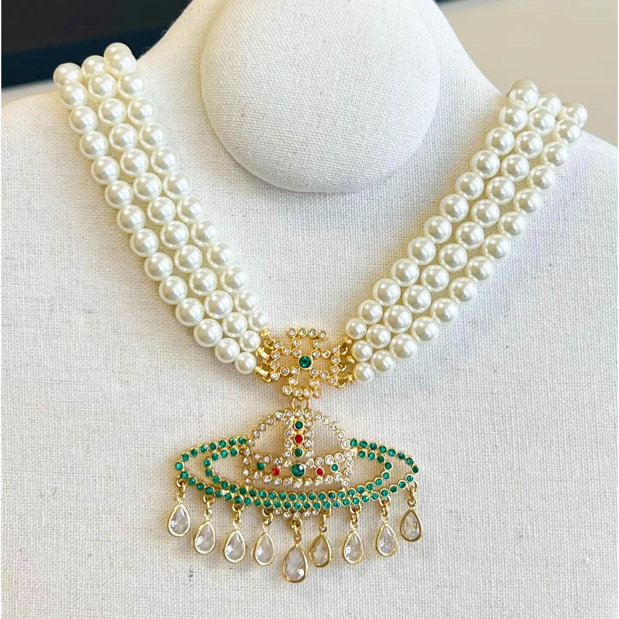 Vivienne Westwood Three Row Pearl Necklace - Etsy