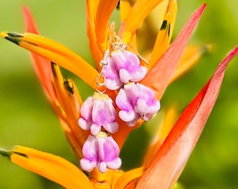 Handmade Hawaiian Flower Earrings: Sterling Silver or Gold Filled Tropical Jewelry