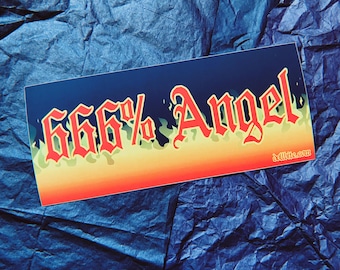 Engelachtig [Bumpersticker - mat, UV-bestendig]