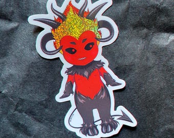Sunny Devil [Sticker - waterdichte glittervinylsticker]