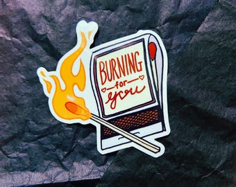 Burning Love [sticker - waterdichte vinylsticker]