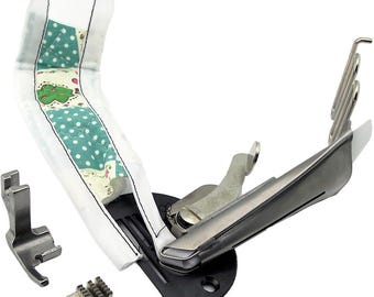 Double-Fold Binde-Aufsatz A10, Bandgröße 24 mm - 6 mm für Industrie-Nähmaschine Kompatibel mit Brother Juki Singer Consew