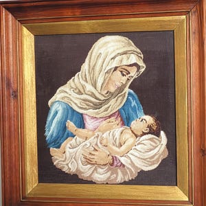 Wiehler Handmade Gobelin Tapestry “A mother&#39;s smile”