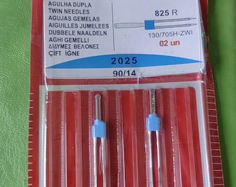 Singer, universal twin needles 3mm , sewing machine needles, 2025, thickness 90/14, 2 pieces