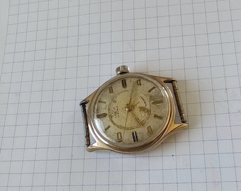 Vintage Men&#39;s Wrist Watch GUB GLASHUTTE -17 RUBIS cal.70,1 . Golden Plated 20MK .Serviced by a professional watchmaker , works excellent !