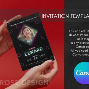 EDITABLE - Squid Game Party Invitation Template #04 + Thank You Tags - INSTANT DOWNLOAD