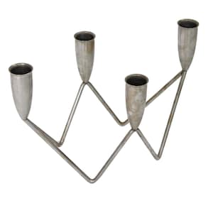 Danish Modern Four Headed Stainless Steel 18-8 Candelabra Candlestick Candle Holder Denmark