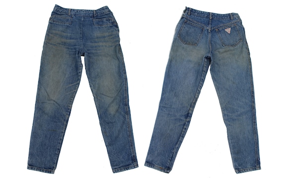 Vintage Guess Jeans Georges Marciano High Rise Side Zip Denim Tamano 30 se adapta a 26 o 27 Redone Etsy Mexico
