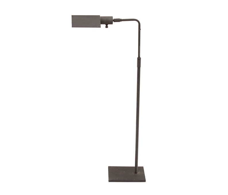 Koch Lowy Adjustable Grey Coated Brass Reading Lamp Nessen Sonneman Library Telescoping