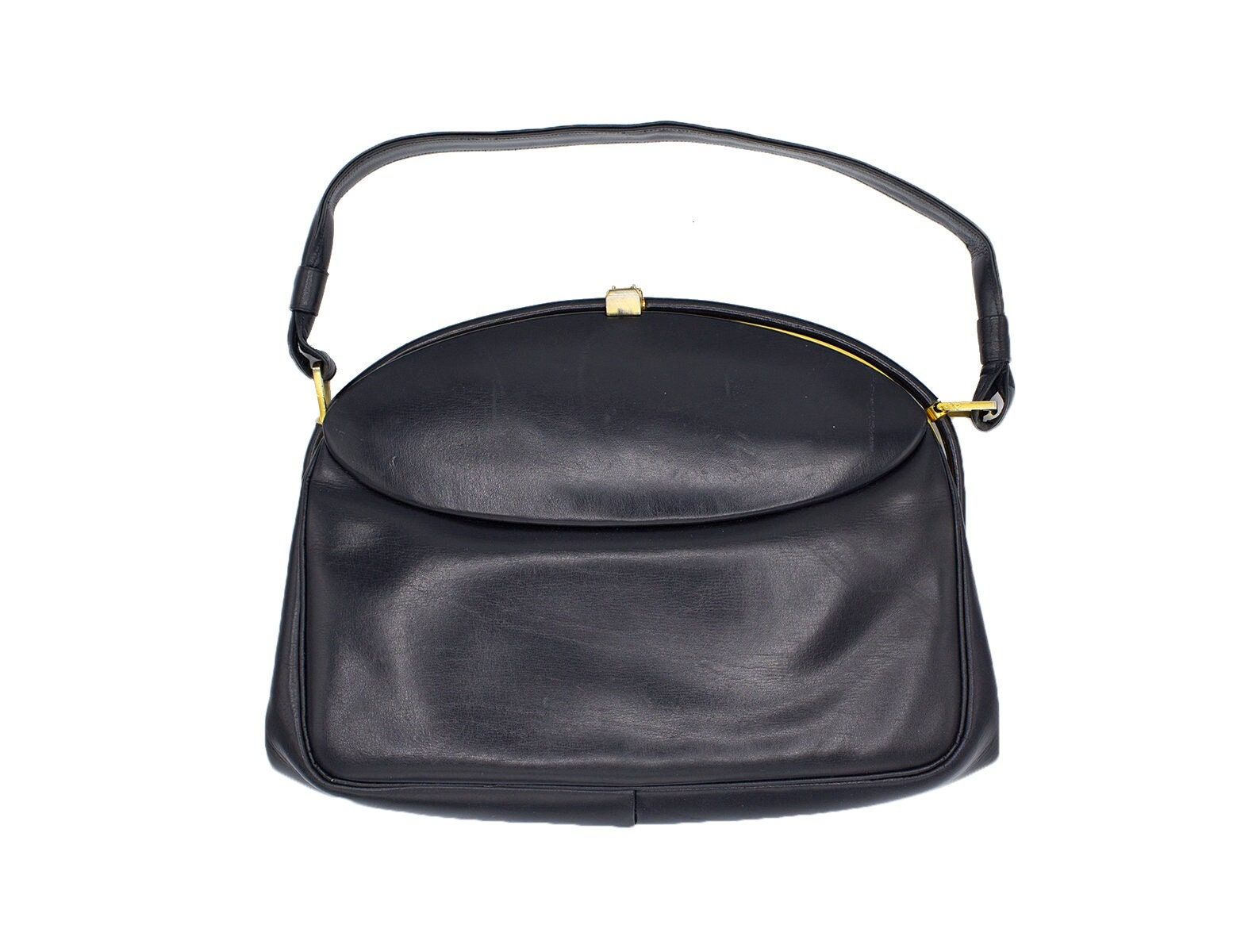 Authentic LAUNER shoulder clutch bag crossbody leather British