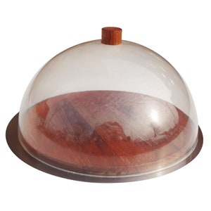 Round Domed Teak Charcuterie Board by Stelton Denmark