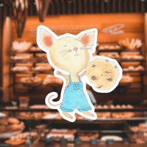 If You Give Mouse a Cookie Vinyl Sticker, Hand-drawn