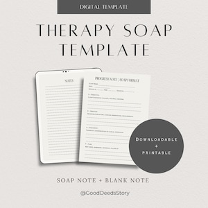 Therapist SOAP Note Template: Editable Counseling Progress Notes (Printable PDF)