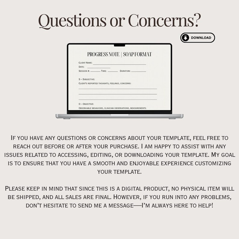 Therapist SOAP Note Template: Editable Counseling Progress Notes ...