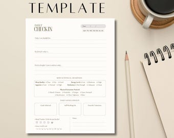 Daily Mental Health Check-In | Wellness Journal (Digital PDF)