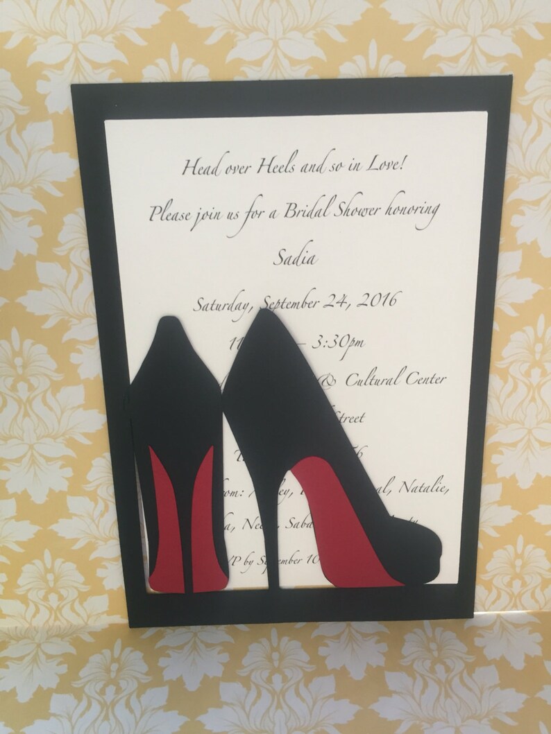 High Heel Shoe Invitation 25 Invitations Girls Night Out Etsy