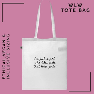 a girl that likes girls Tote bag,Lesbian totebag,bisexual totebag,sapphic,Girlfriend gift,wlw,Queer Tote,Pride,LGBTQIA+ bag,Lesbian bag,gay