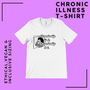 T-shirt chronisch ziek en chronisch heet, cadeau chronische ziekte, cadeau handicap, grappige chronische ziekte, verborgen handicap, lepels, fibro, eds, cfs