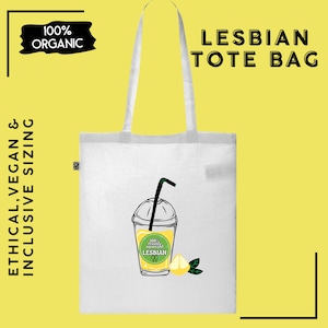 Lesbian Lemonade Tote bag,Lesbian totebag,Girlfriend gift,wlw,Queer Tote,Pride Gifts,LGBTQIA+ bag,Lesbian Funny,Pride,Coming out,sapphic