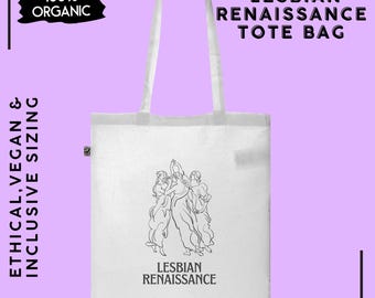 Lesbian Renaissance Tote bag,Lesbian totebag,Girlfriend gift,wlw,Queer Tote,Pride Gifts,LGBTQIA+ bag,Lesbian Funny,Pride,Coming out,sapphic