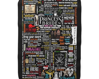 The Princess Bride Movie Quote Large Thick Soft Warm Sherpa Fleece Cuddle Blanket