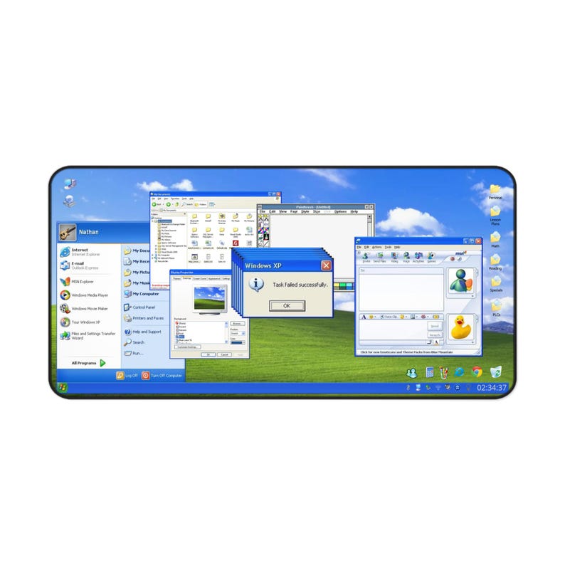 Windows Xp Window Screen Frame Large Windows XP Desk Mat - Etsy