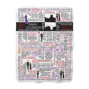 Downton Abbey TV Movie Quote Soft Sherpa Blanket