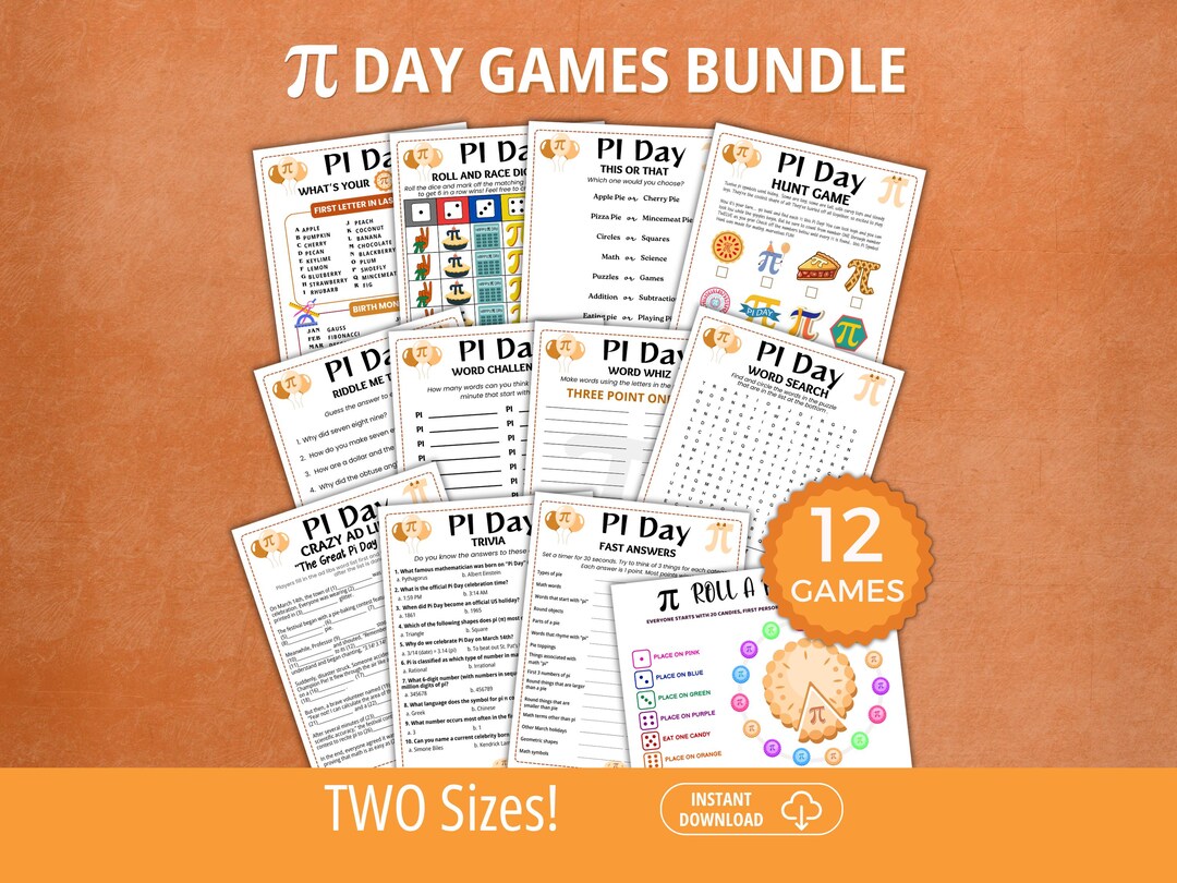 Pi Day Games, Pi Day Party, Pi Day Download, Math Games, Math Teacher ...